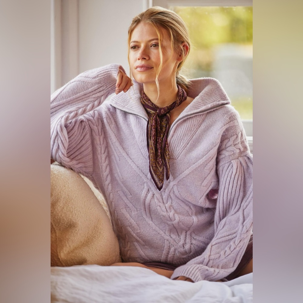 Anthropologie Daily Practice Cable Knit Pullover